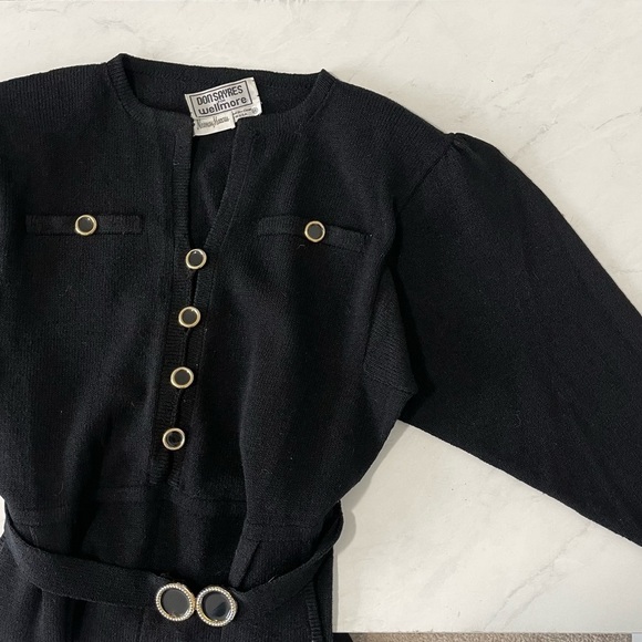 Don Sayers for Wellmore Neiman Marcus Black Knit Jumpsuit Size 16 Old Money - Picture 3 of 6